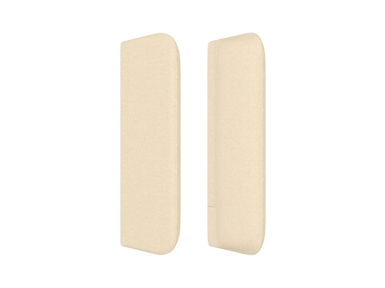 Tête de lit avec oreilles Crème 163x16x78/88 cm Tissu