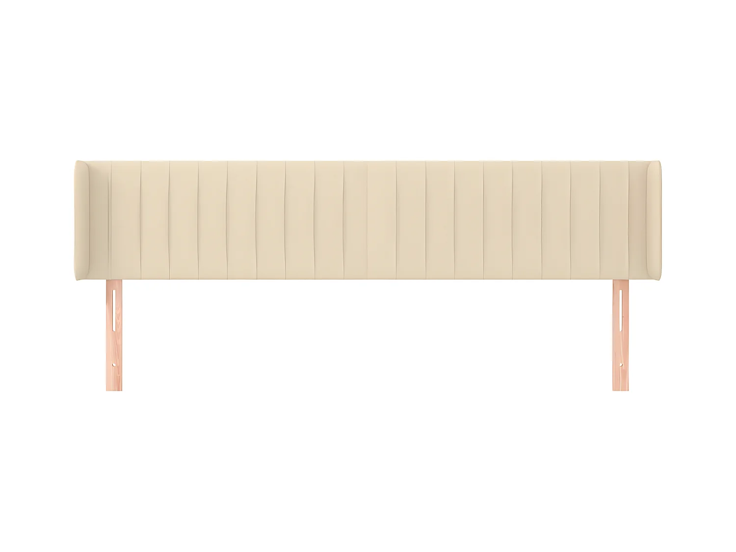 Tête de lit avec oreilles Crème 163x16x78/88 cm Tissu
