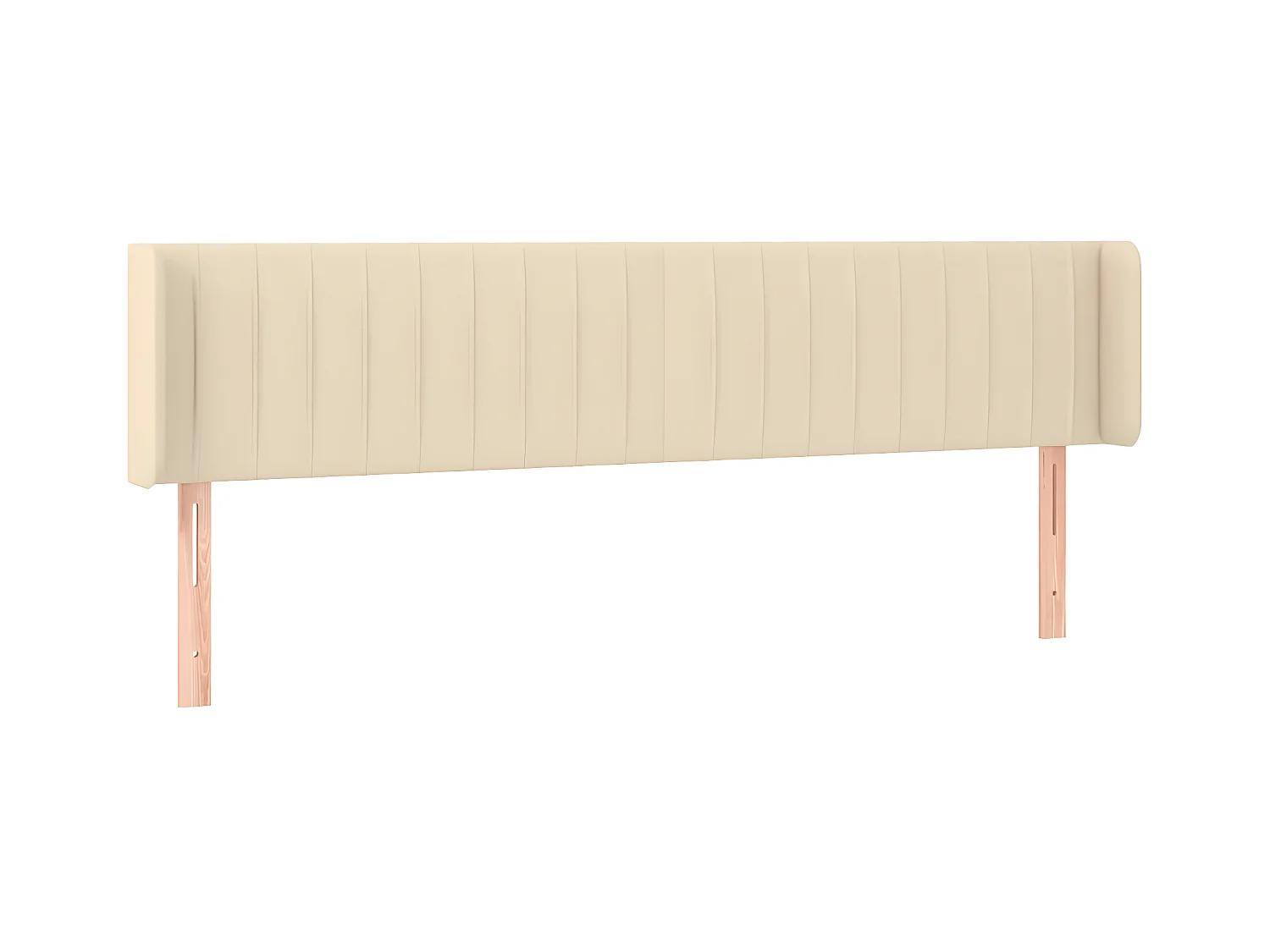 Tête de lit avec oreilles Crème 163x16x78/88 cm Tissu