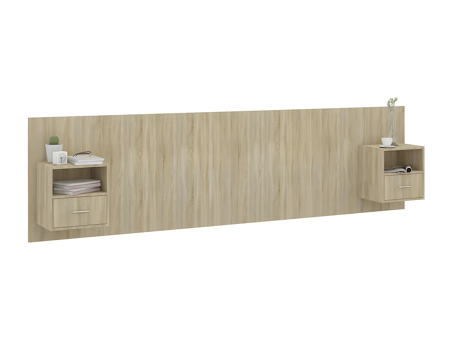 Tête de lit avec armoires Chêne sonoma Bois d'ingénierie