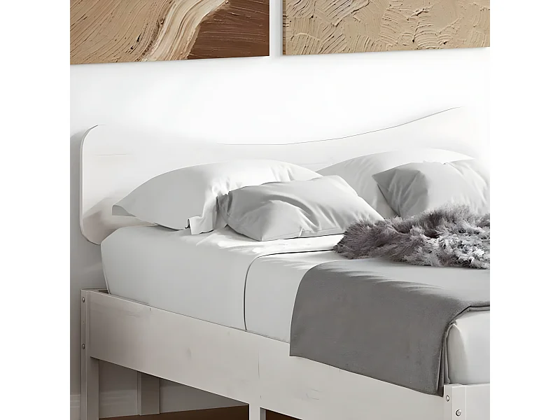 Hoofdbord 120 cm massief grenenhout wit