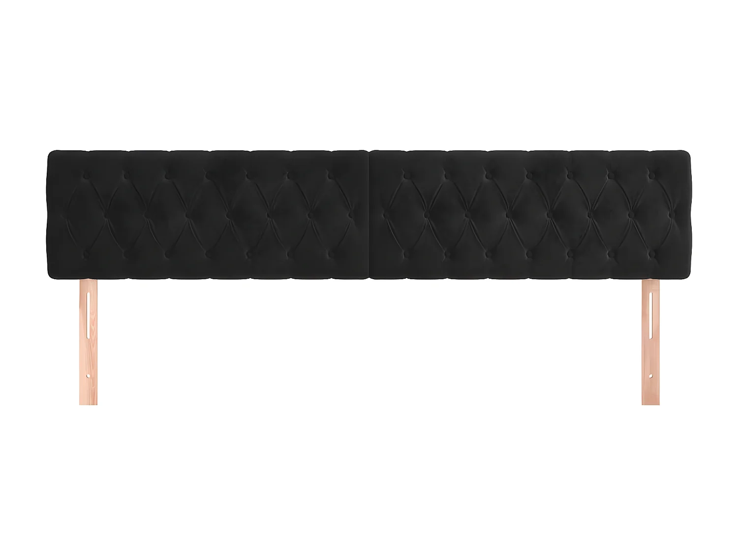 Têtes de lit 2 pièces Noir 90x7x78/88 cm Velours