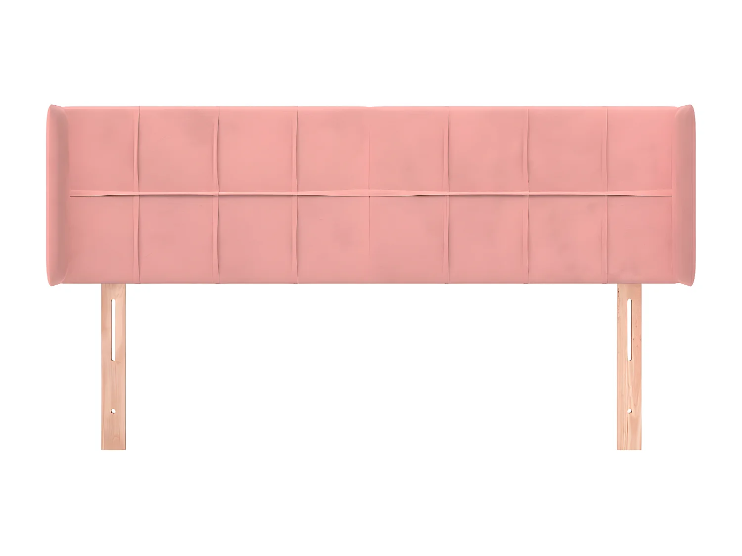 Tête de lit avec oreilles Rose 147x16x78/88 cm Velours