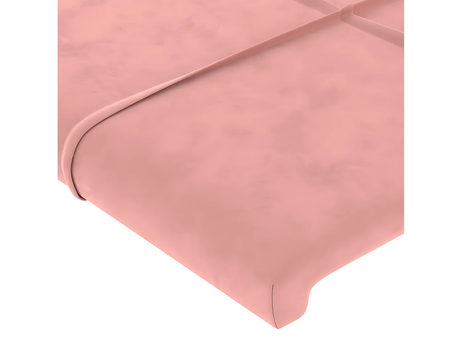 Tête de lit avec oreilles Rose 147x16x78/88 cm Velours