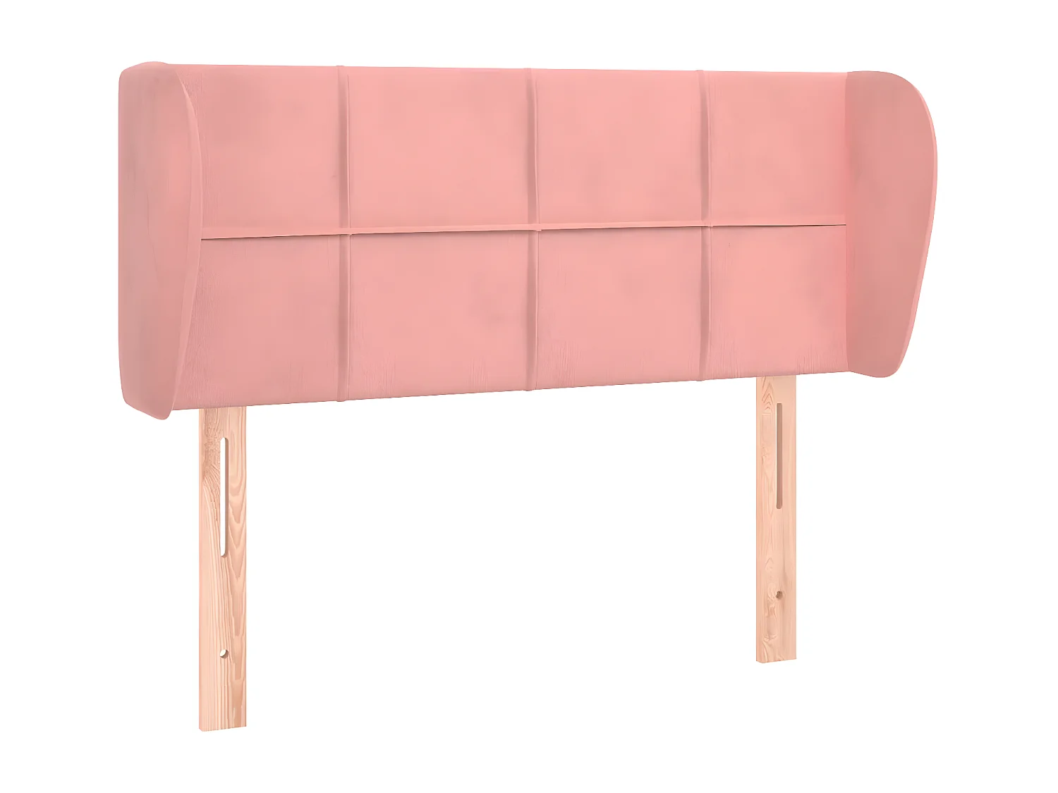Tête de lit avec oreilles Rose 103x23x78/88 cm Velours