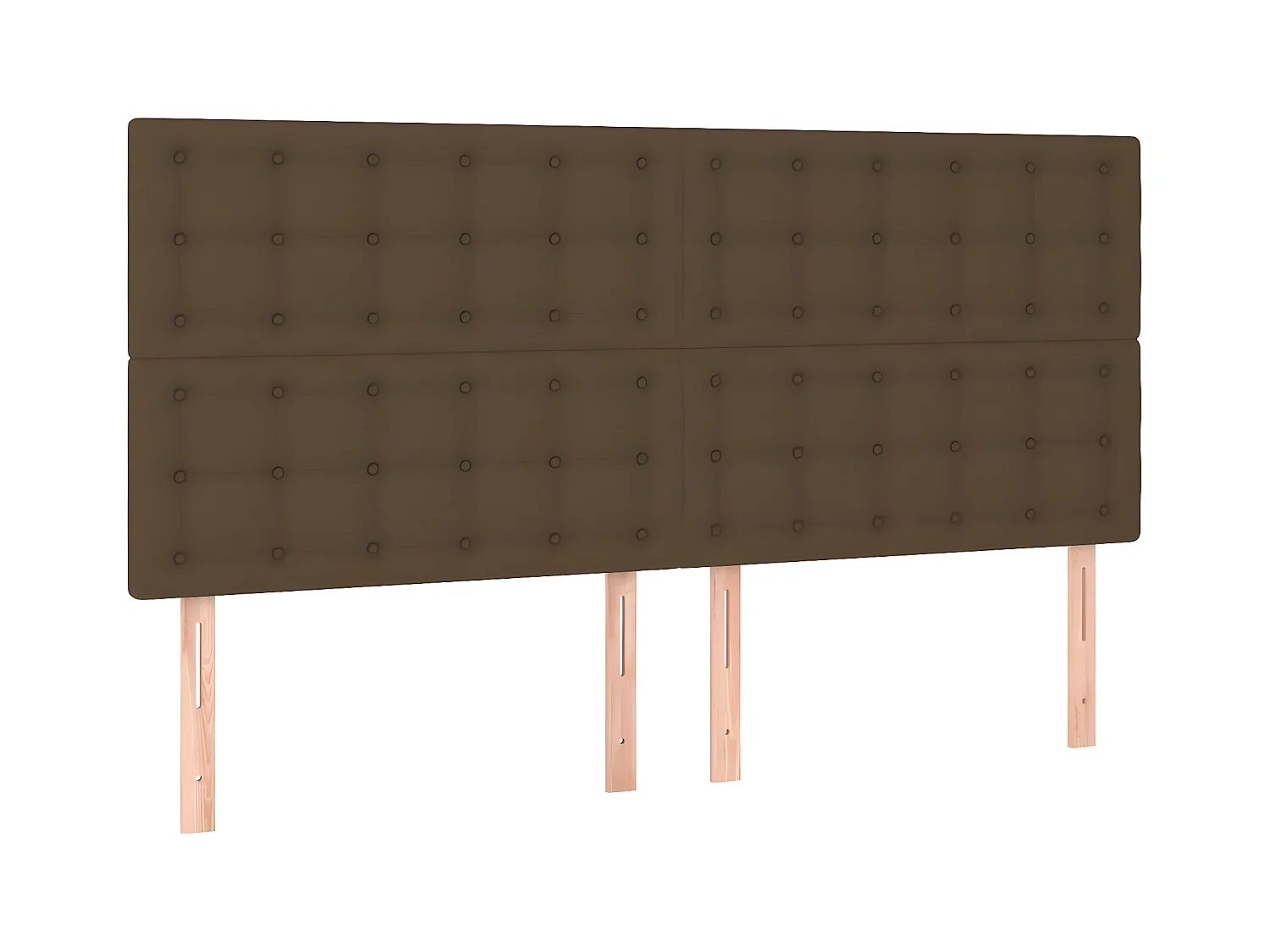 Tête de lit à LED Marron foncé 180x5x118/128 cm Tissu