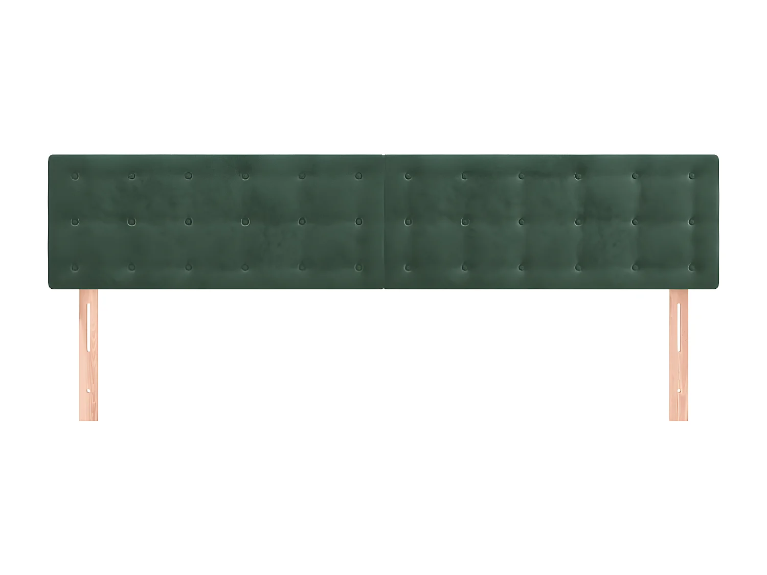 Têtes de lit 2 pièces Vert foncé 80x5x78/88 cm Velours