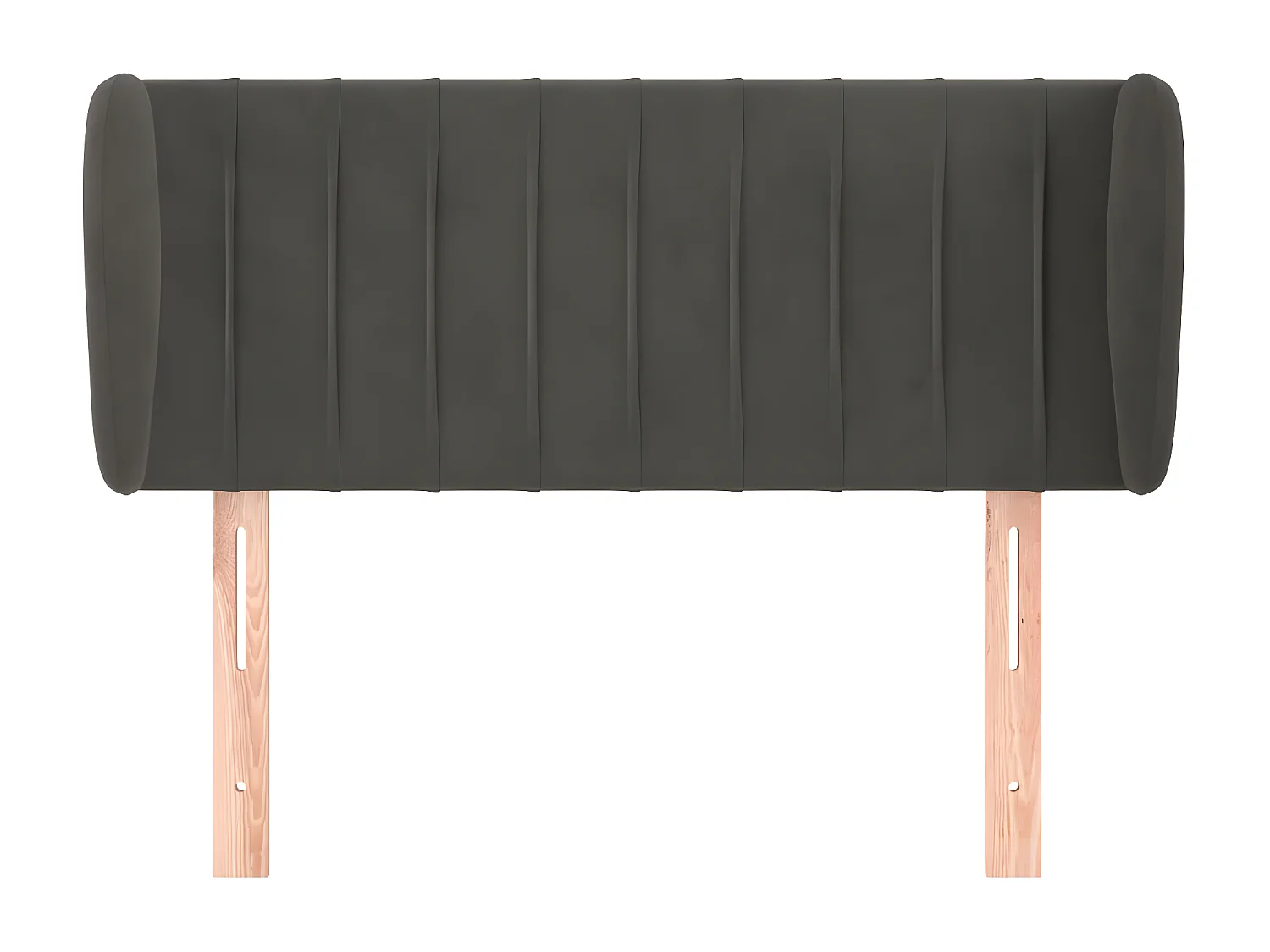 Tête de lit avec oreilles Gris foncé 103x23x78/88 cm Velours