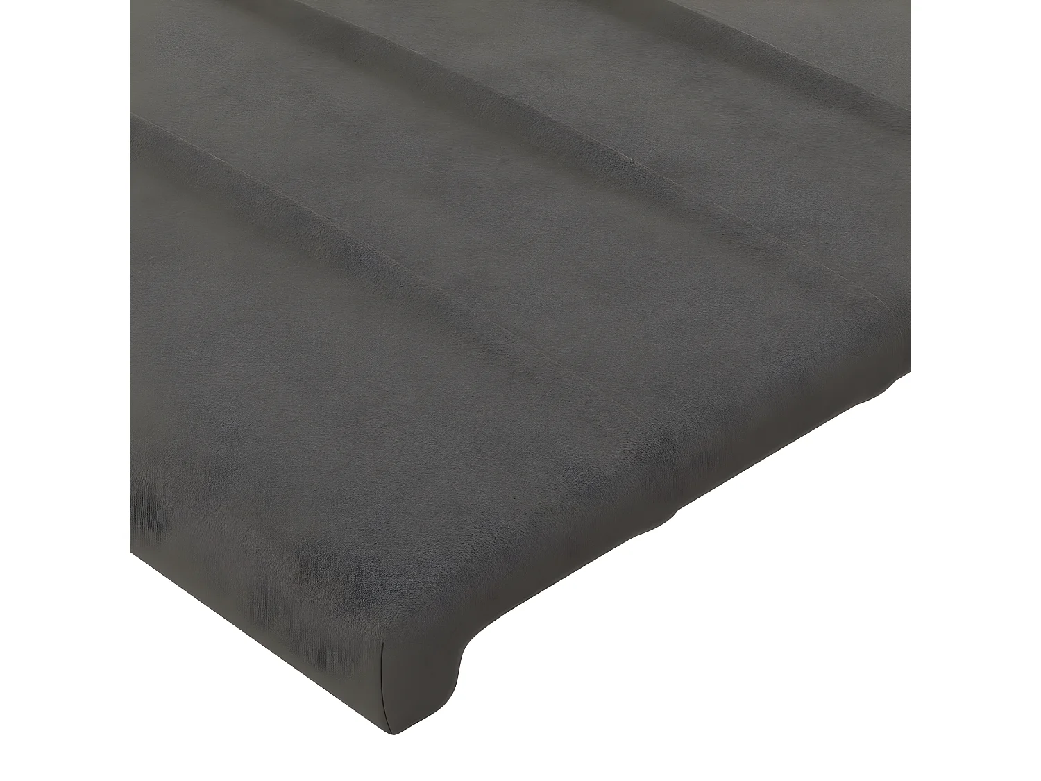 Tête de lit avec oreilles Gris foncé 103x23x78/88 cm Velours