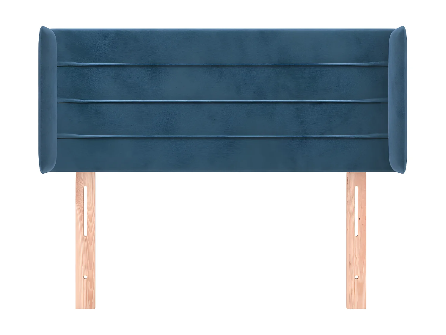 Tête de lit avec oreilles Bleu Foncé 83x16x78/88 cm Velours