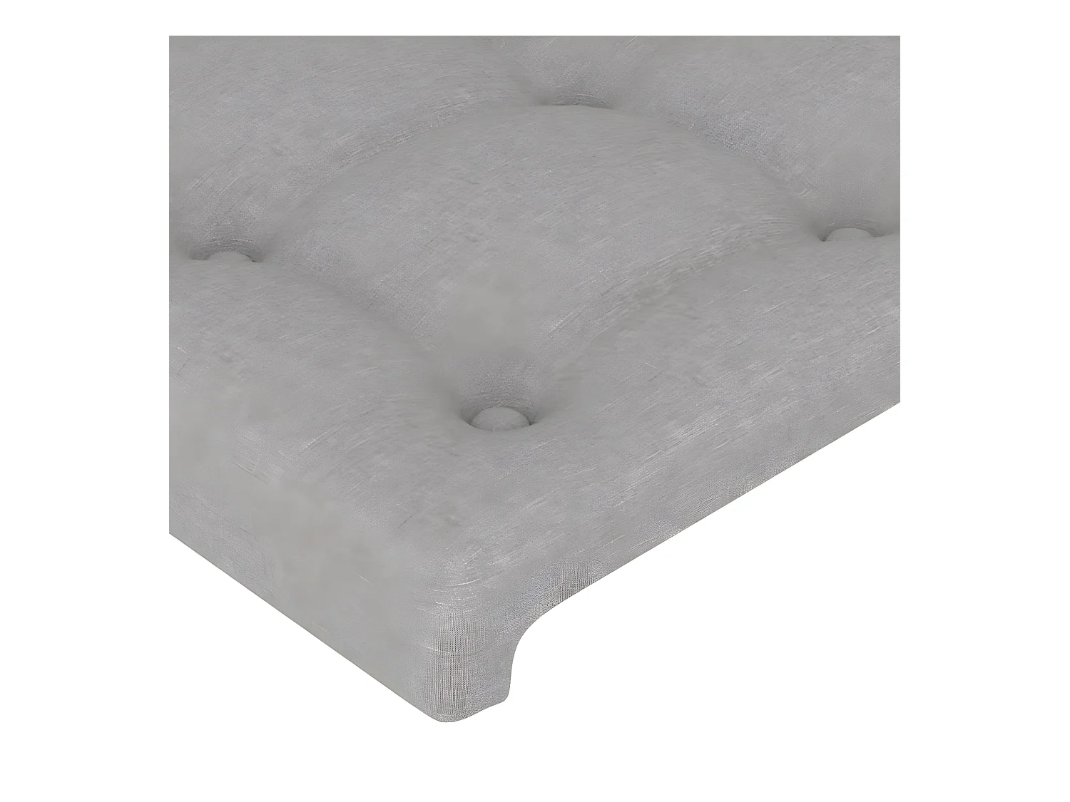 Tête de lit avec oreilles Gris clair 183x23x118/128 cm Tissu