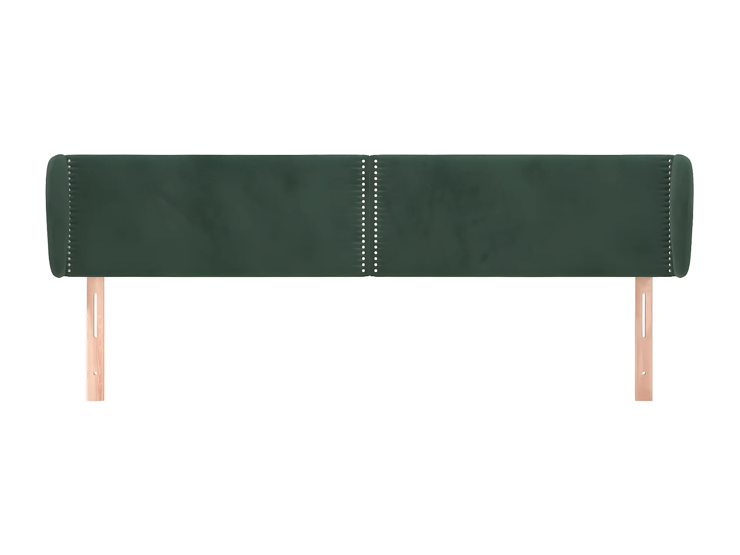 Tête de lit avec oreilles Vert foncé 203x23x78/88 cm Velours