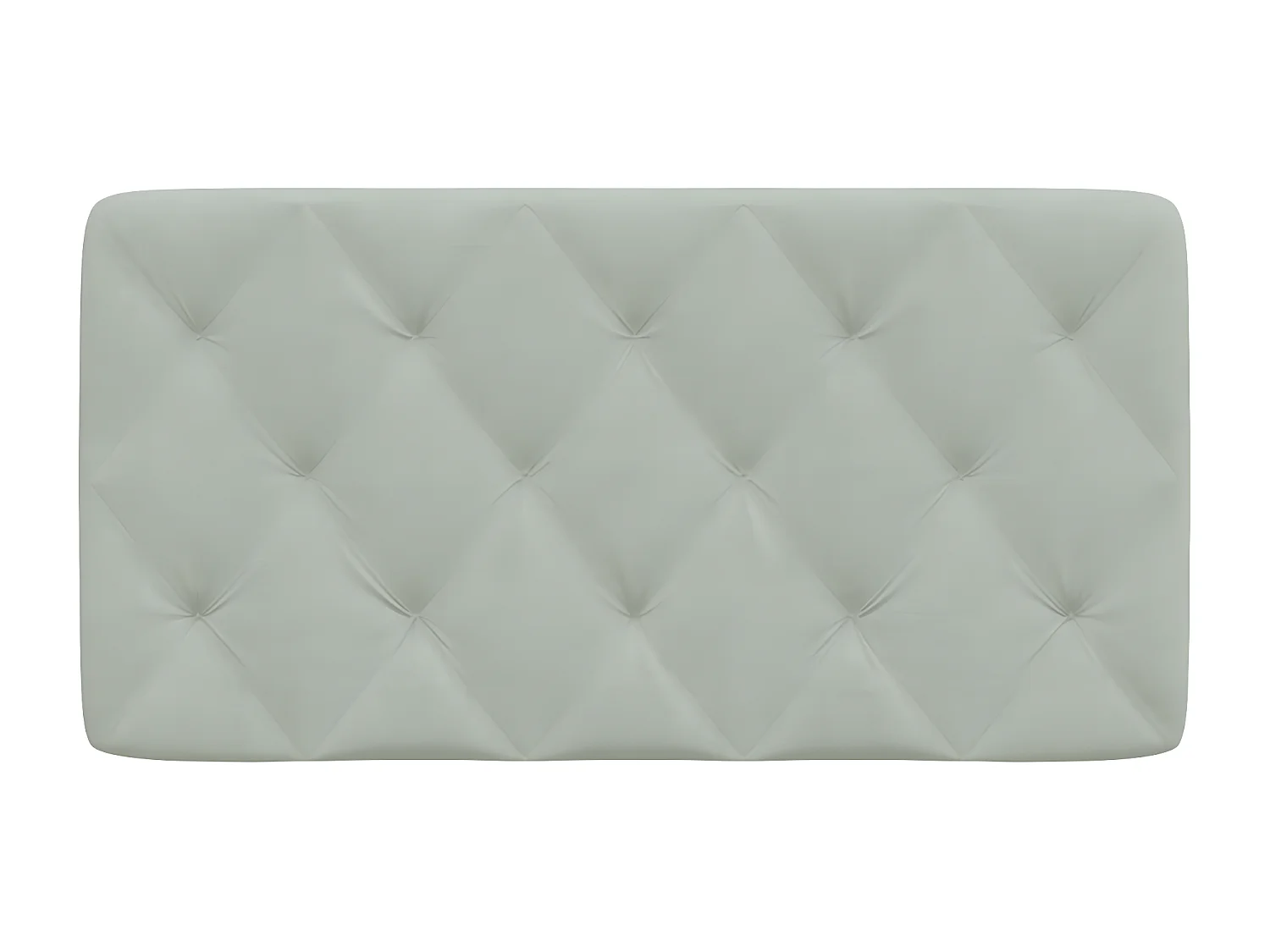 Coussin de tête de lit gris clair 100 cm velours