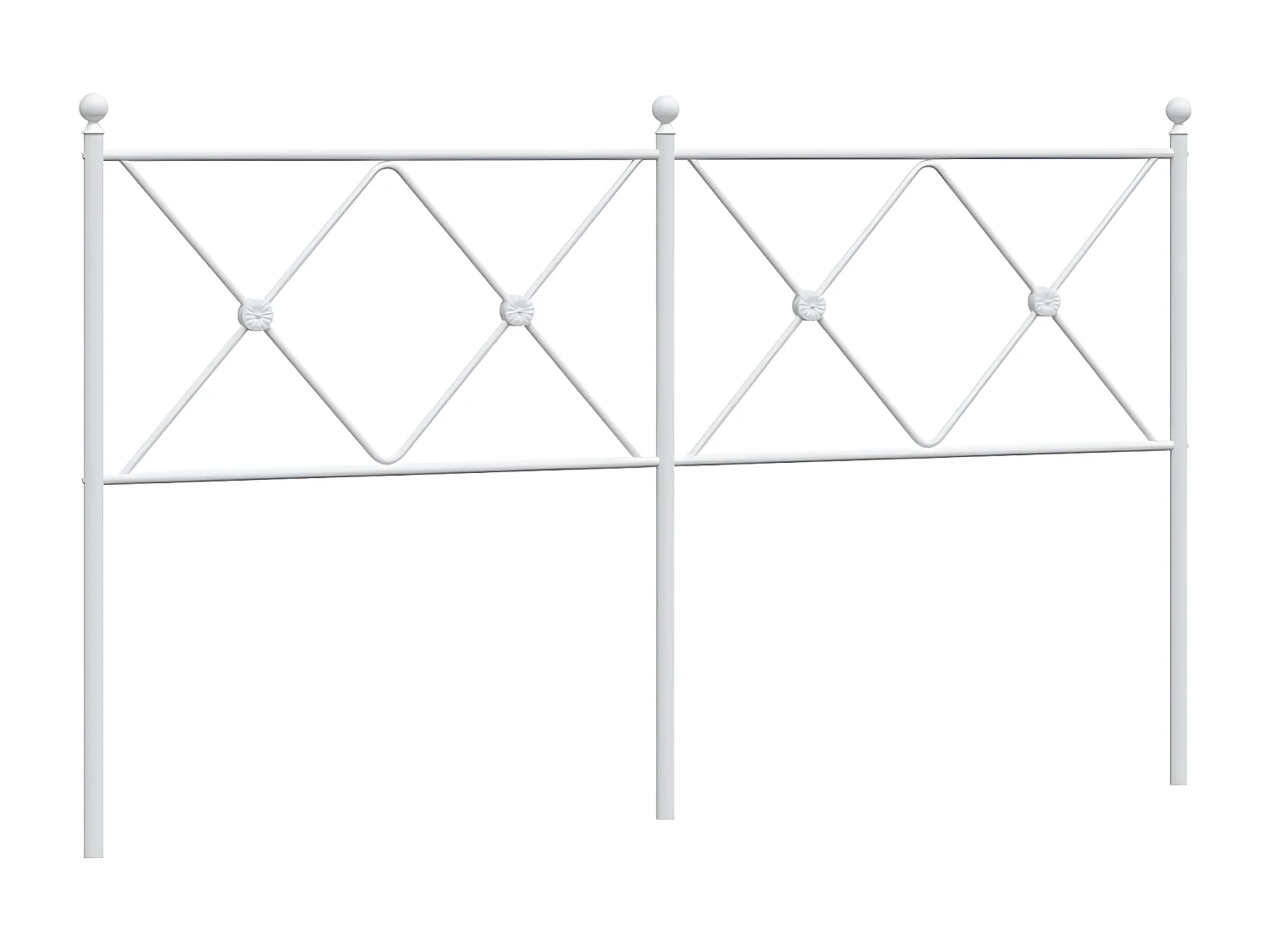 Tête de lit métal blanc 150 cm