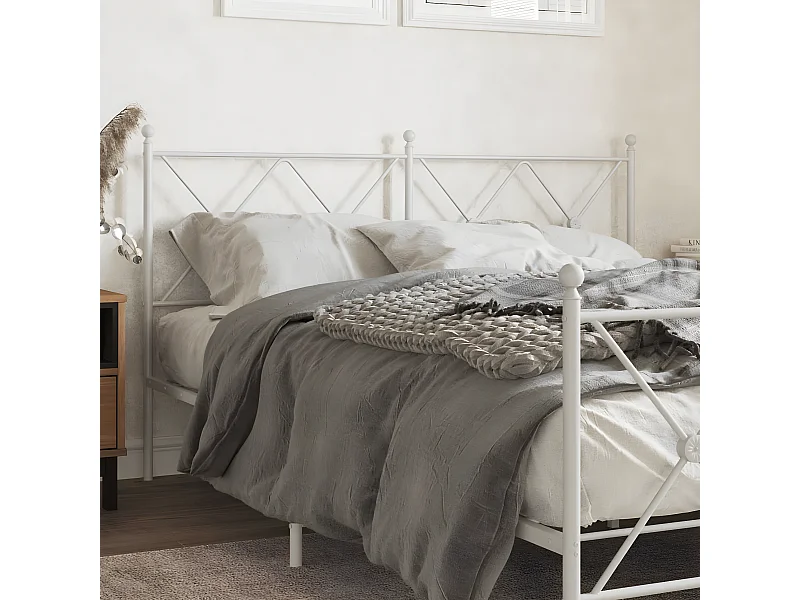 Hoofdbord 150 cm metaal wit