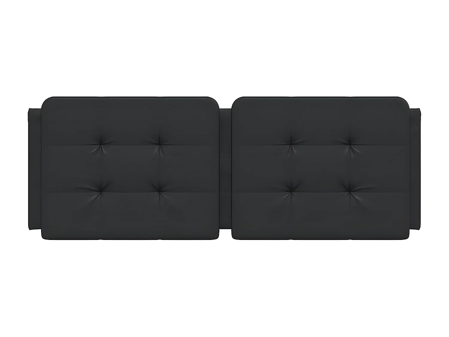 Coussin de tête de lit noir 120 cm similicuir