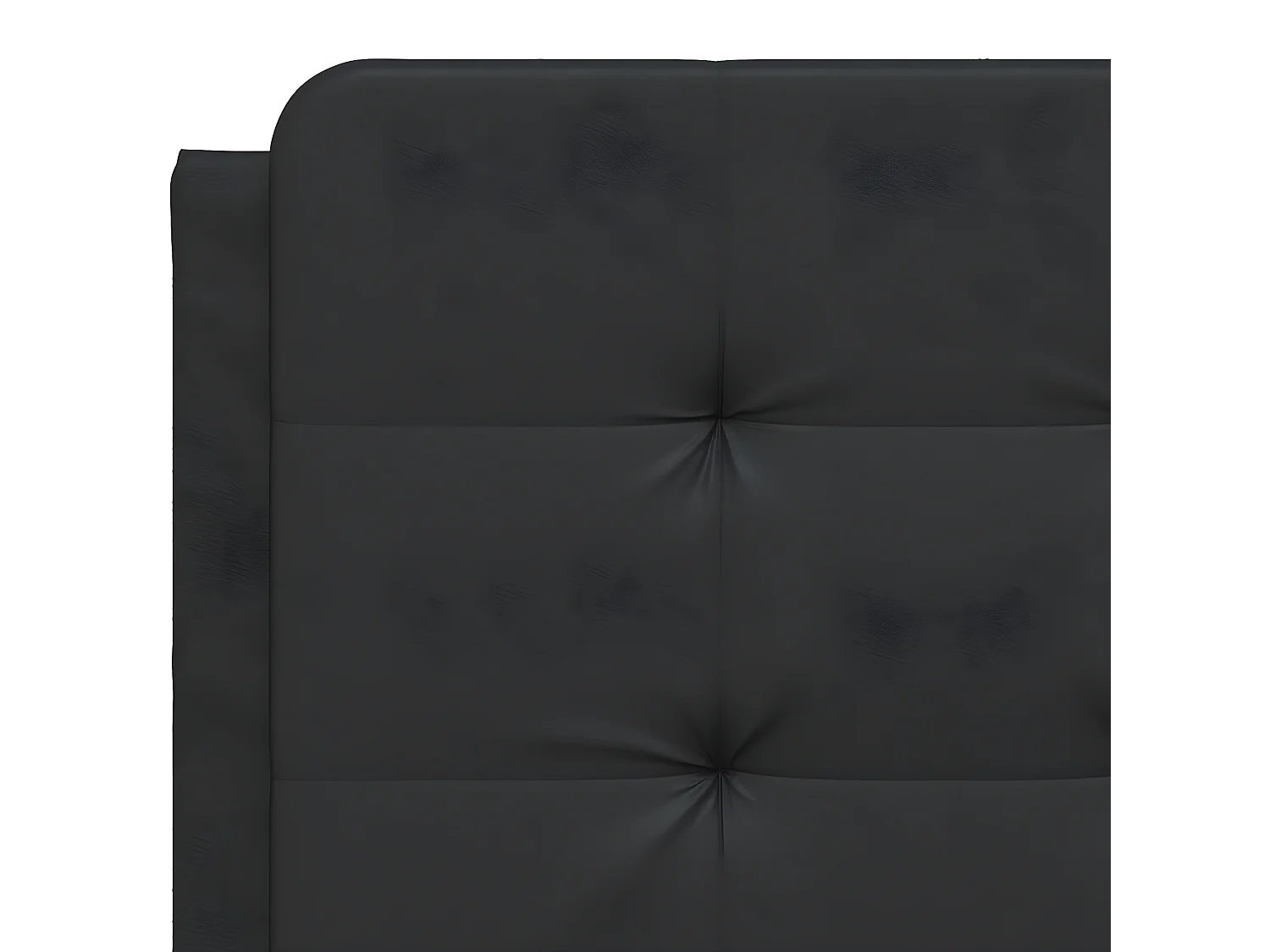 Coussin de tête de lit noir 120 cm similicuir