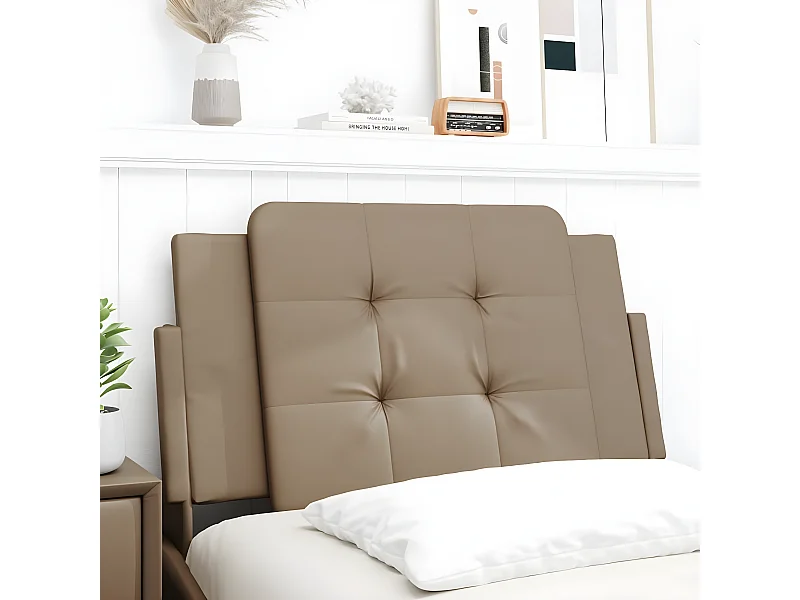 Coussin de tête de lit cappuccino 80 cm similicuir