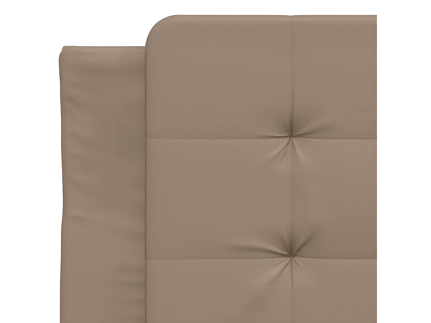 Hoofdbordkussen "Zadar" 80 cm kunstleer cappuccinokleurig