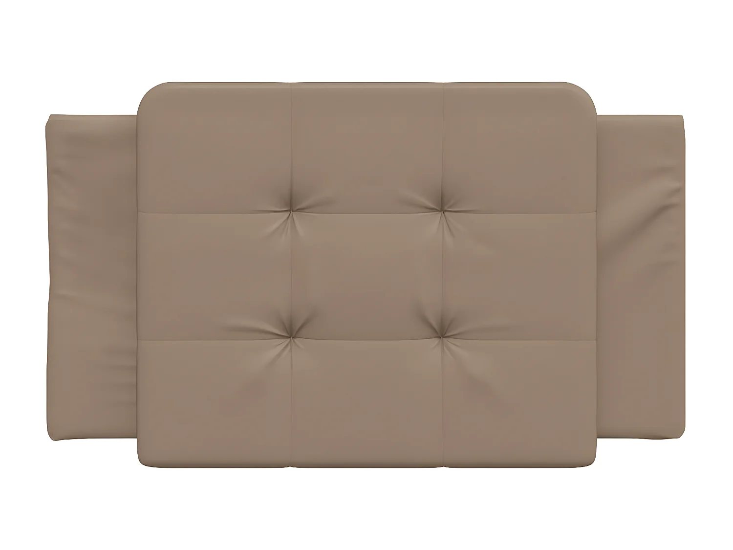 Hoofdbordkussen "Zadar" 80 cm kunstleer cappuccinokleurig