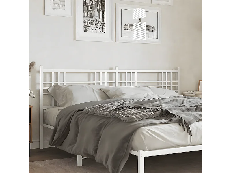 Cabeceira de cama 193 cm metal branco