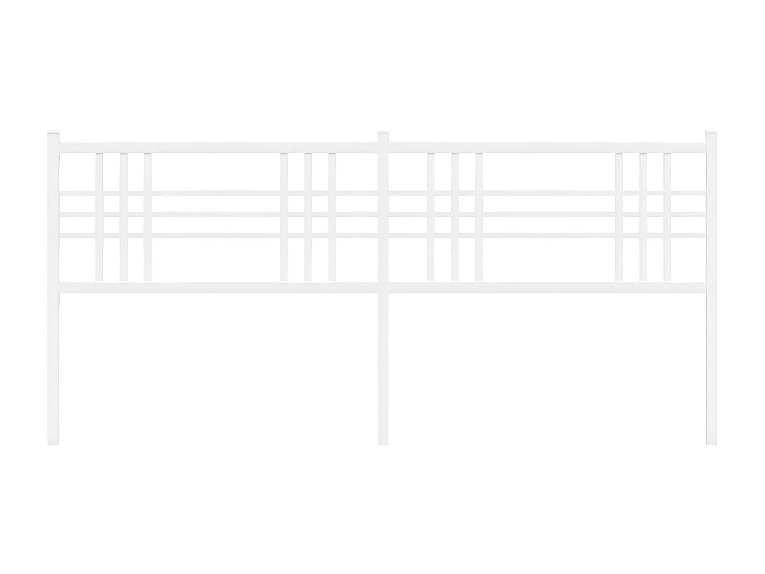 Tête de lit métal blanc 193 cm