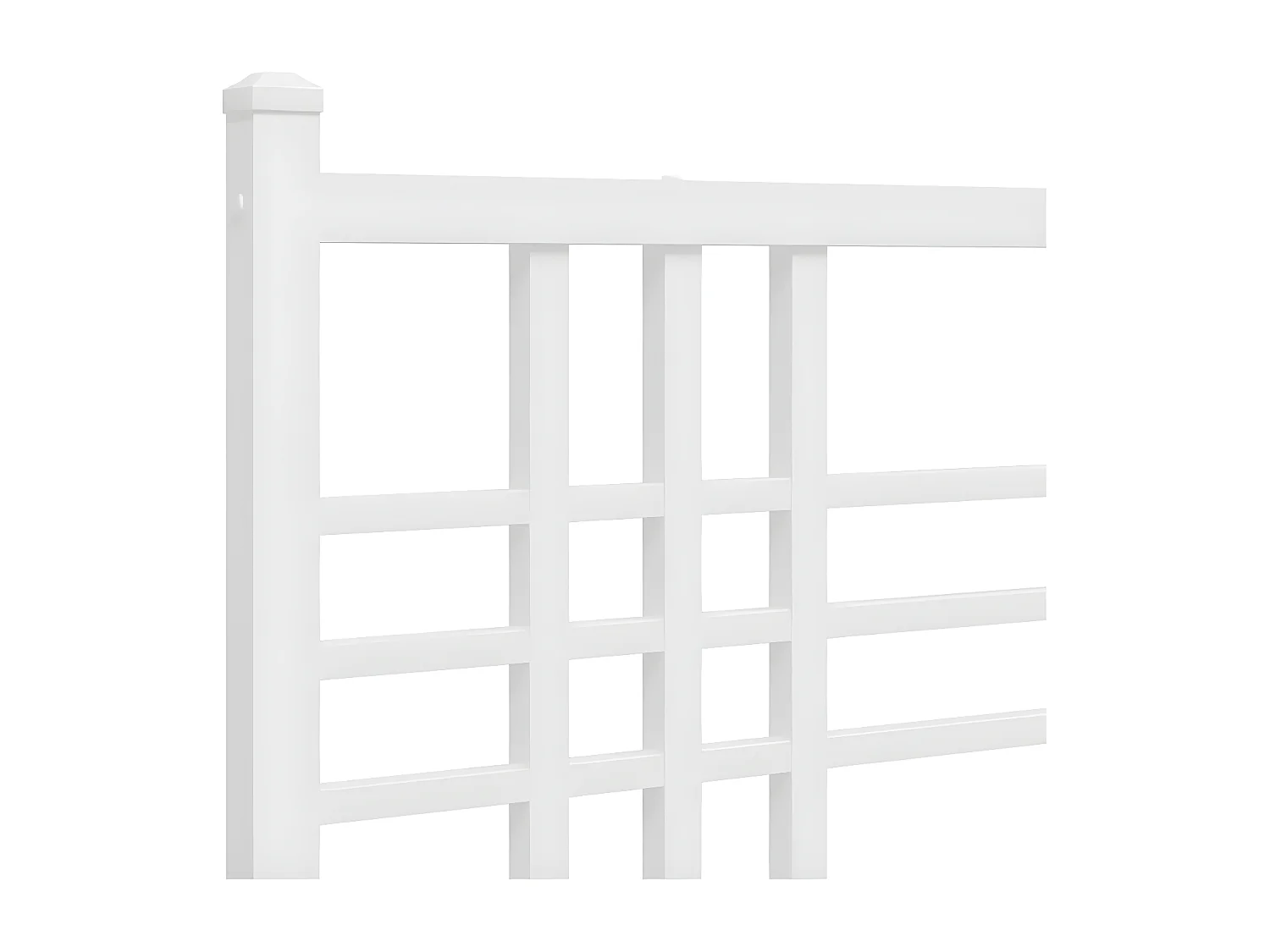Tête de lit métal blanc 193 cm