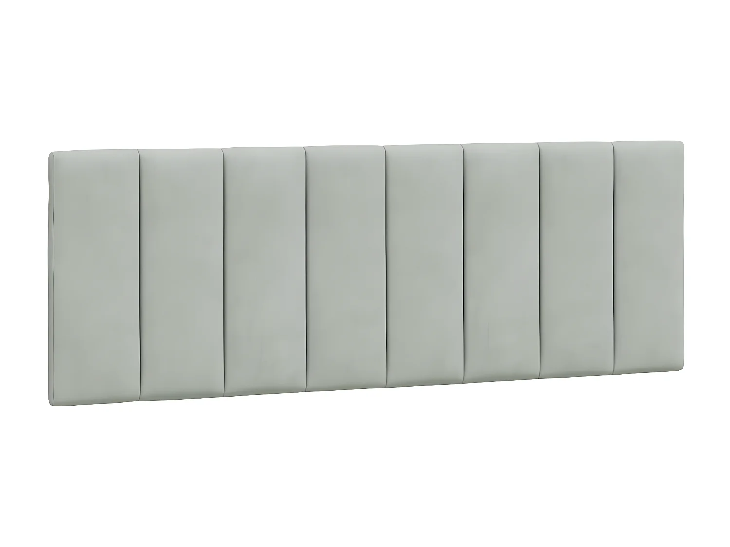 Coussin de tête de lit gris clair 120 cm velours