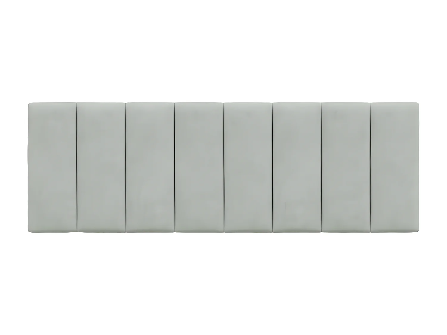 Coussin de tête de lit gris clair 120 cm velours