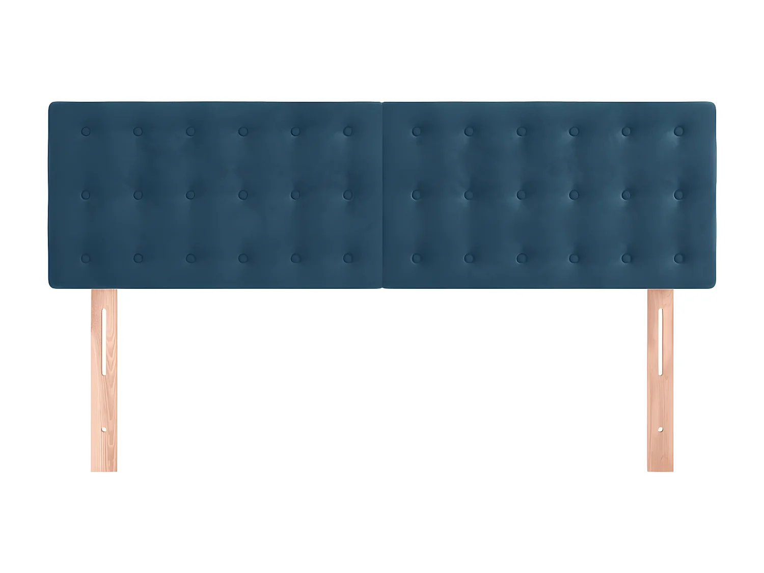 Têtes de lit 2 pièces Bleu foncé 72x5x78/88 cm Velours
