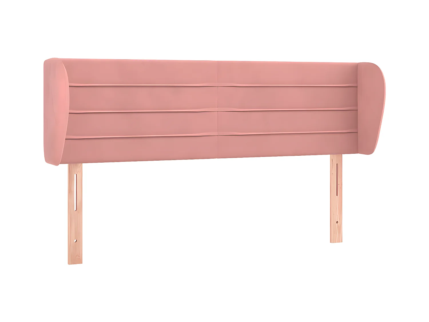 Tête de lit avec oreilles Rose 147x23x78/88 cm Velours