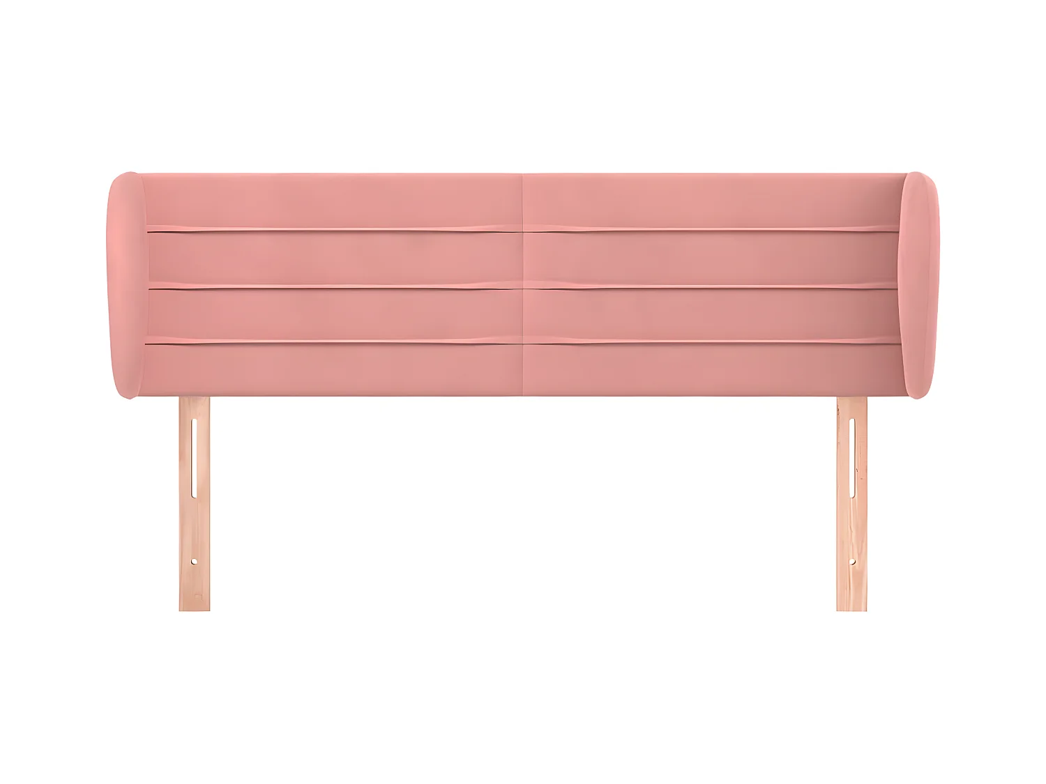 Tête de lit avec oreilles Rose 147x23x78/88 cm Velours