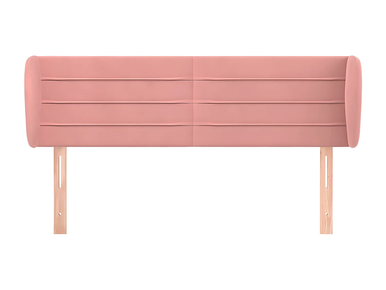 Tête de lit avec oreilles Rose 147x23x78/88 cm Velours