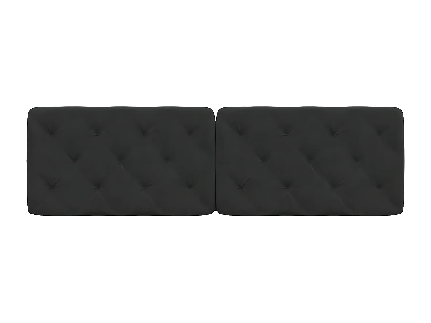 Coussin de tête de lit noir 160 cm velours