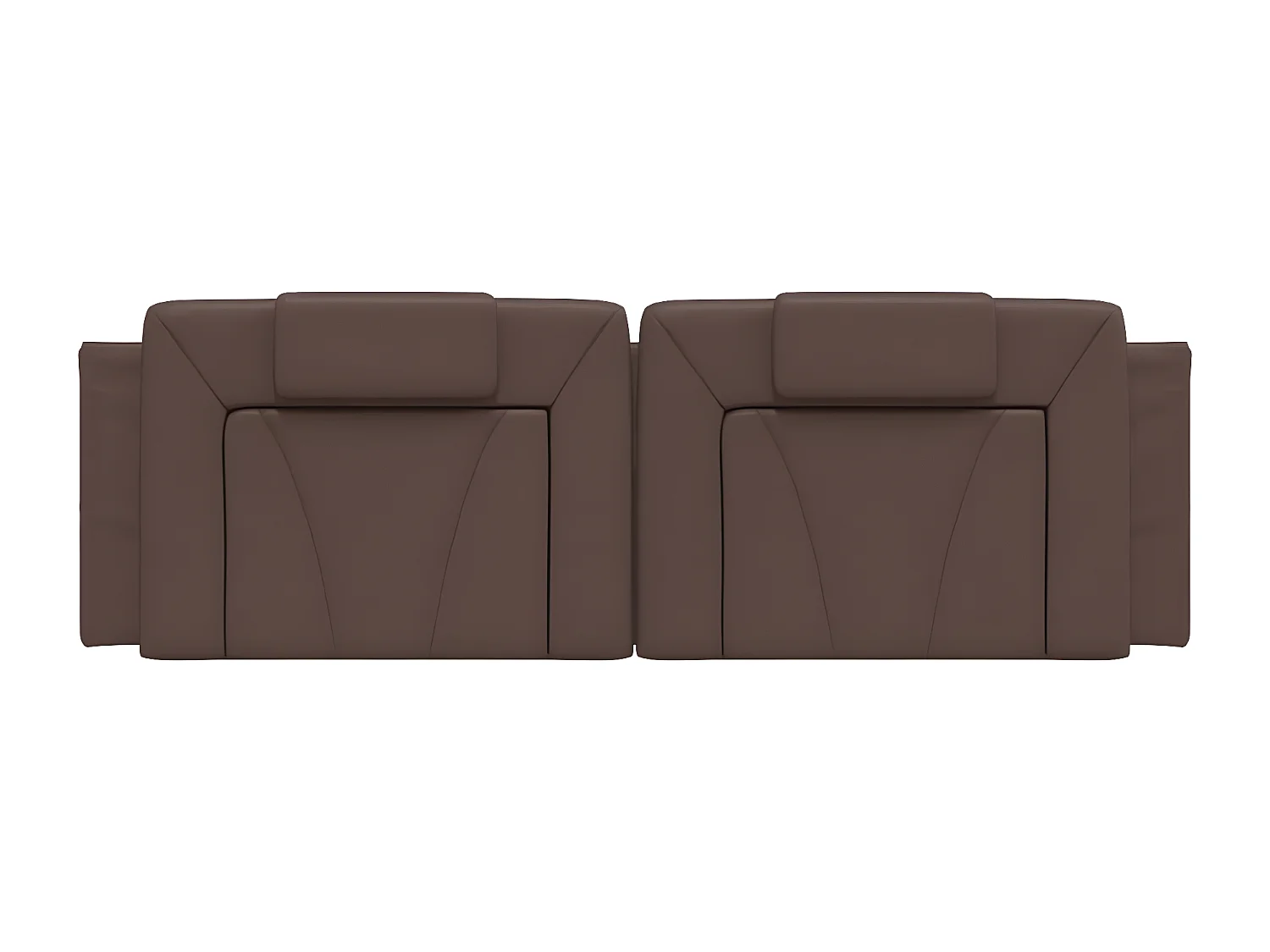 Hoofdbordkussen "Viana" 160 cm kunstleer bruin