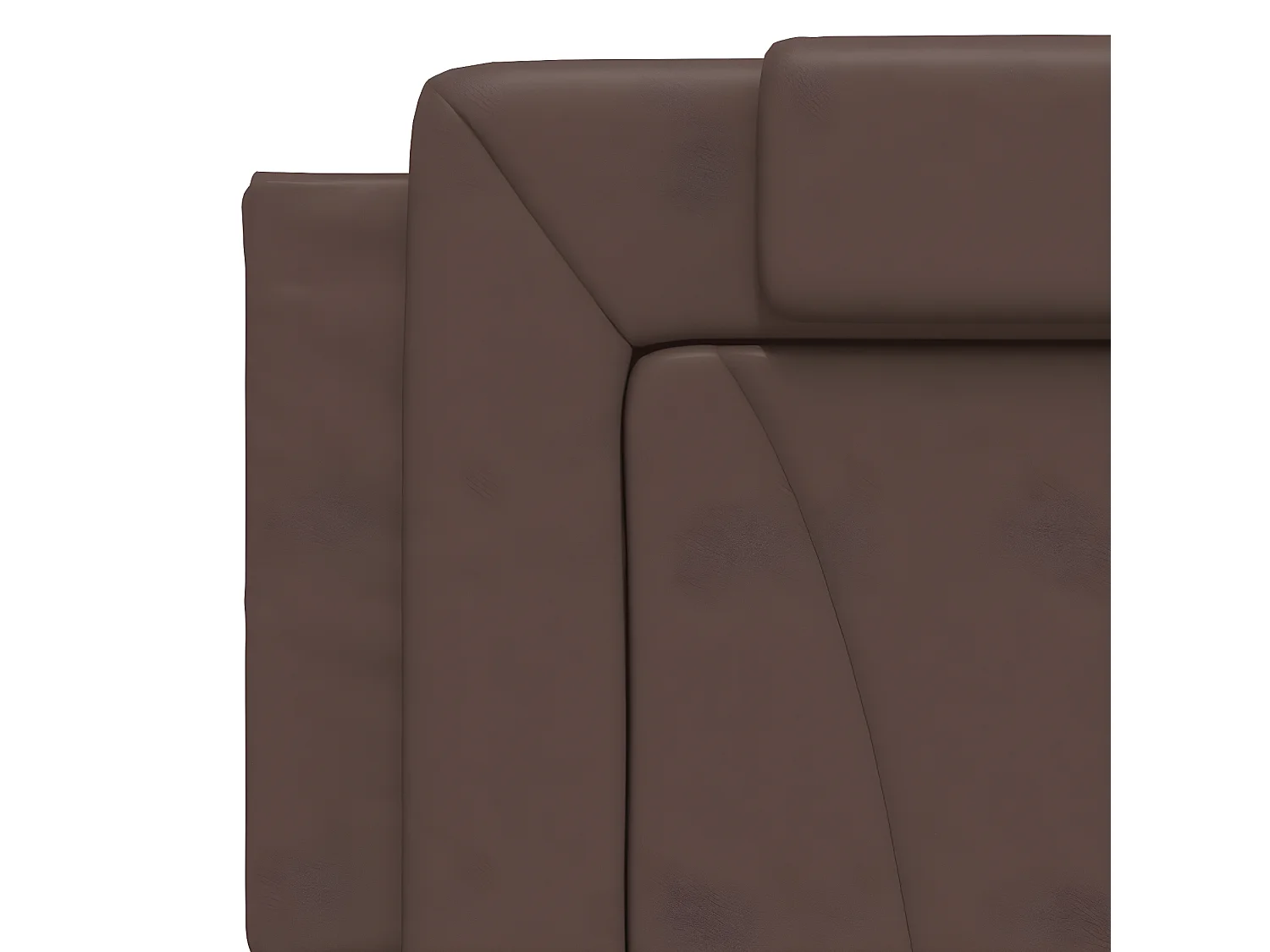 Hoofdbordkussen "Viana" 160 cm kunstleer bruin