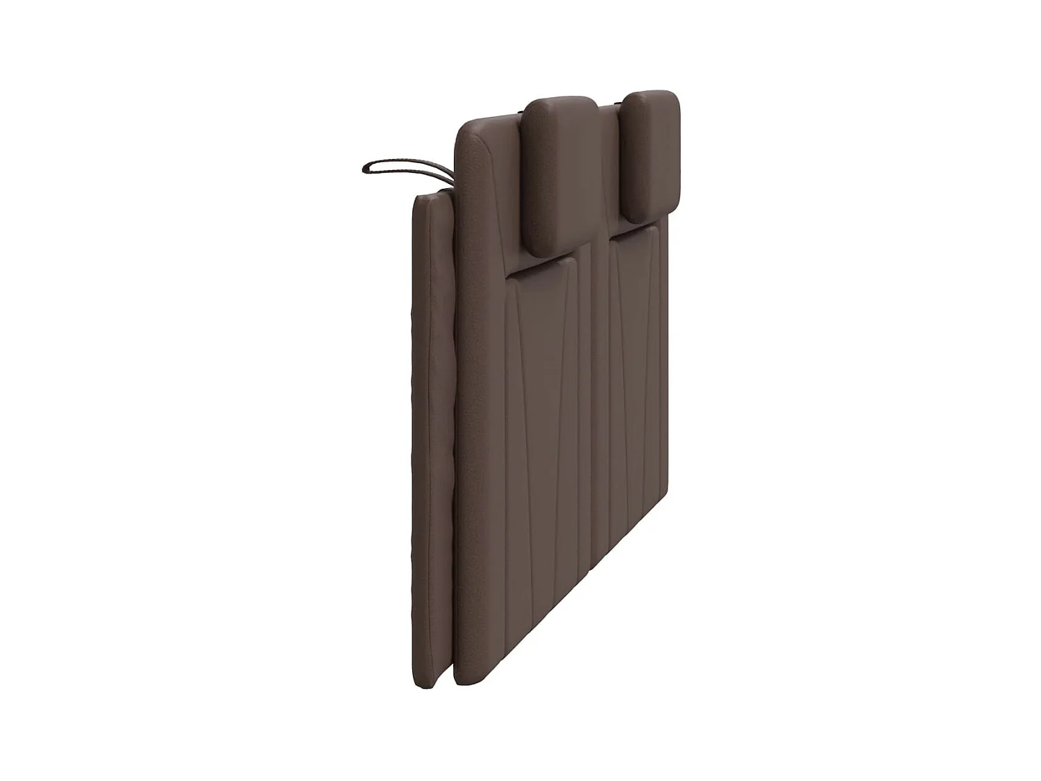 Cabecero de cama acolchado cuero sintético marrón 160 cm