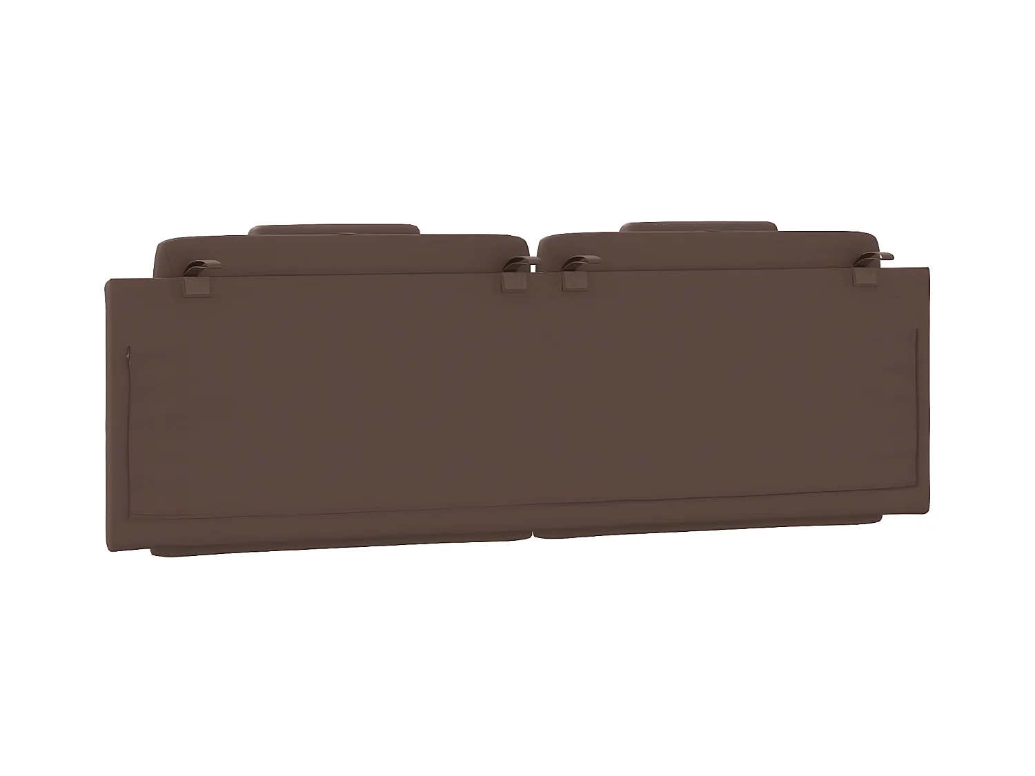 Cabecero de cama acolchado cuero sintético marrón 160 cm