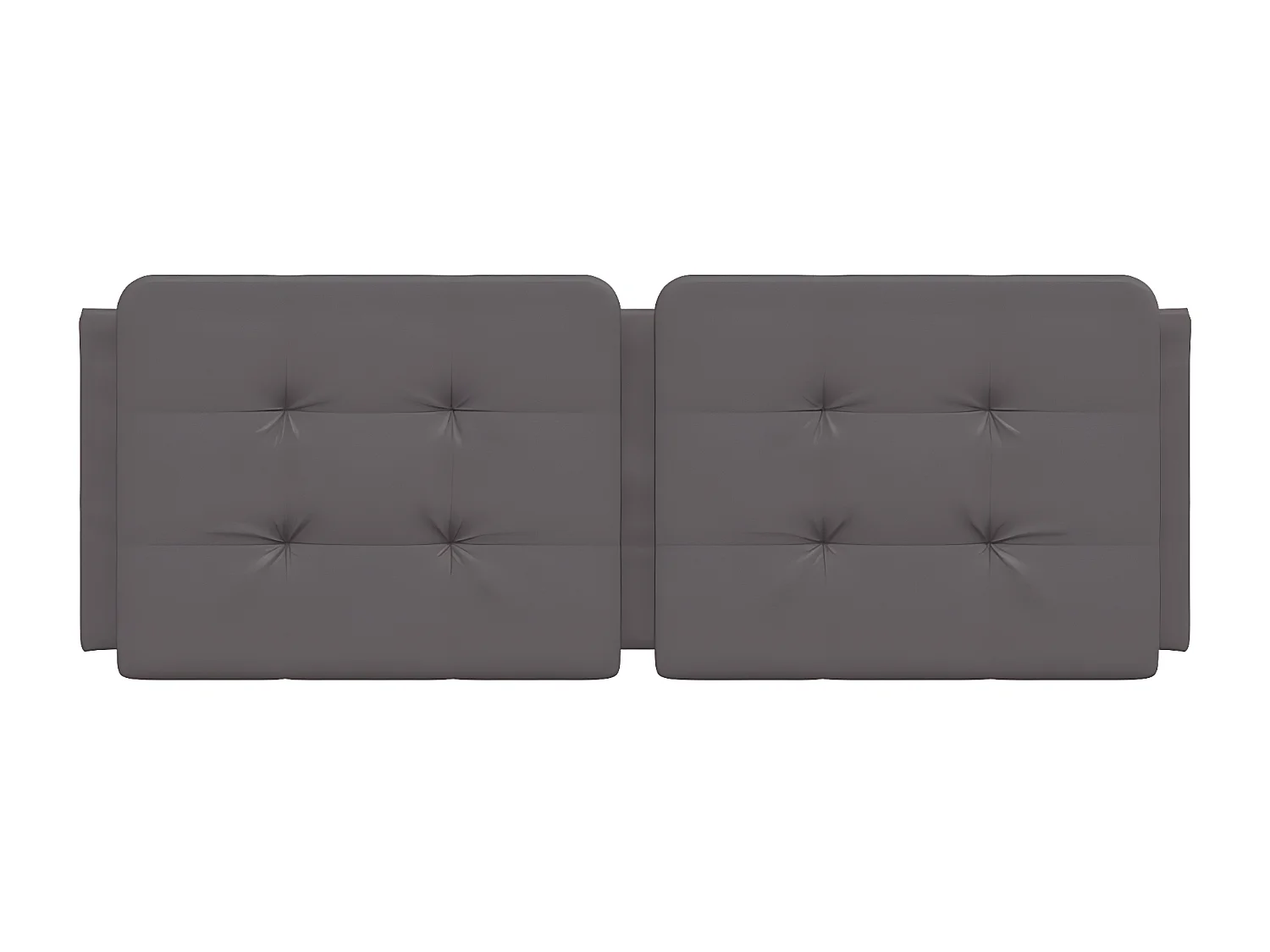 Coussin de tête de lit gris 140 cm similicuir