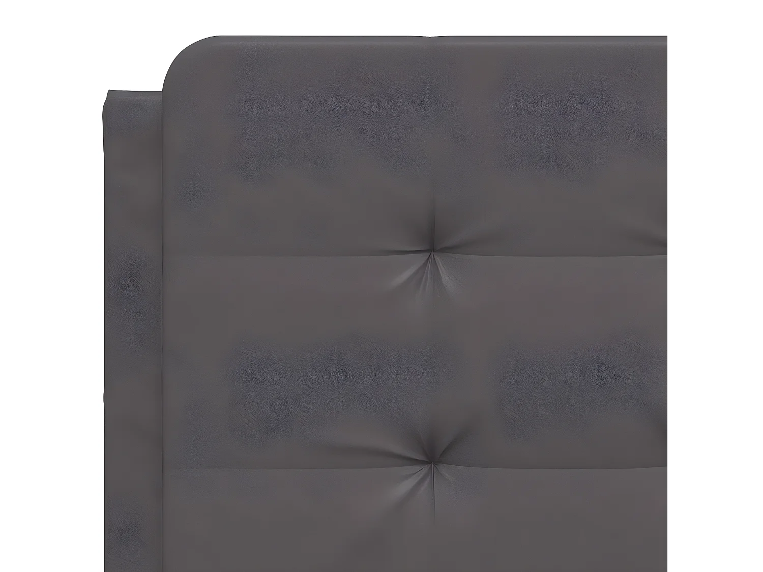 Coussin de tête de lit gris 140 cm similicuir