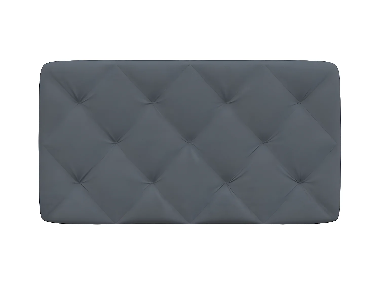 Coussin de tête de lit gris foncé 80 cm velours