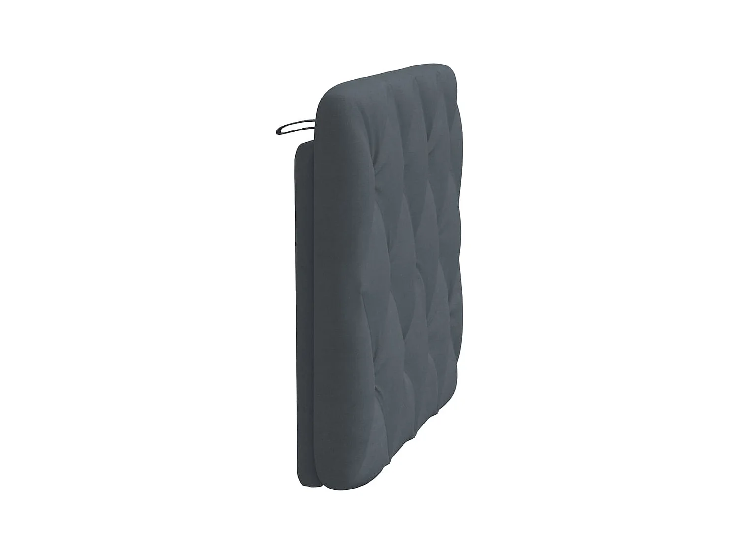 Coussin de tête de lit gris foncé 80 cm velours