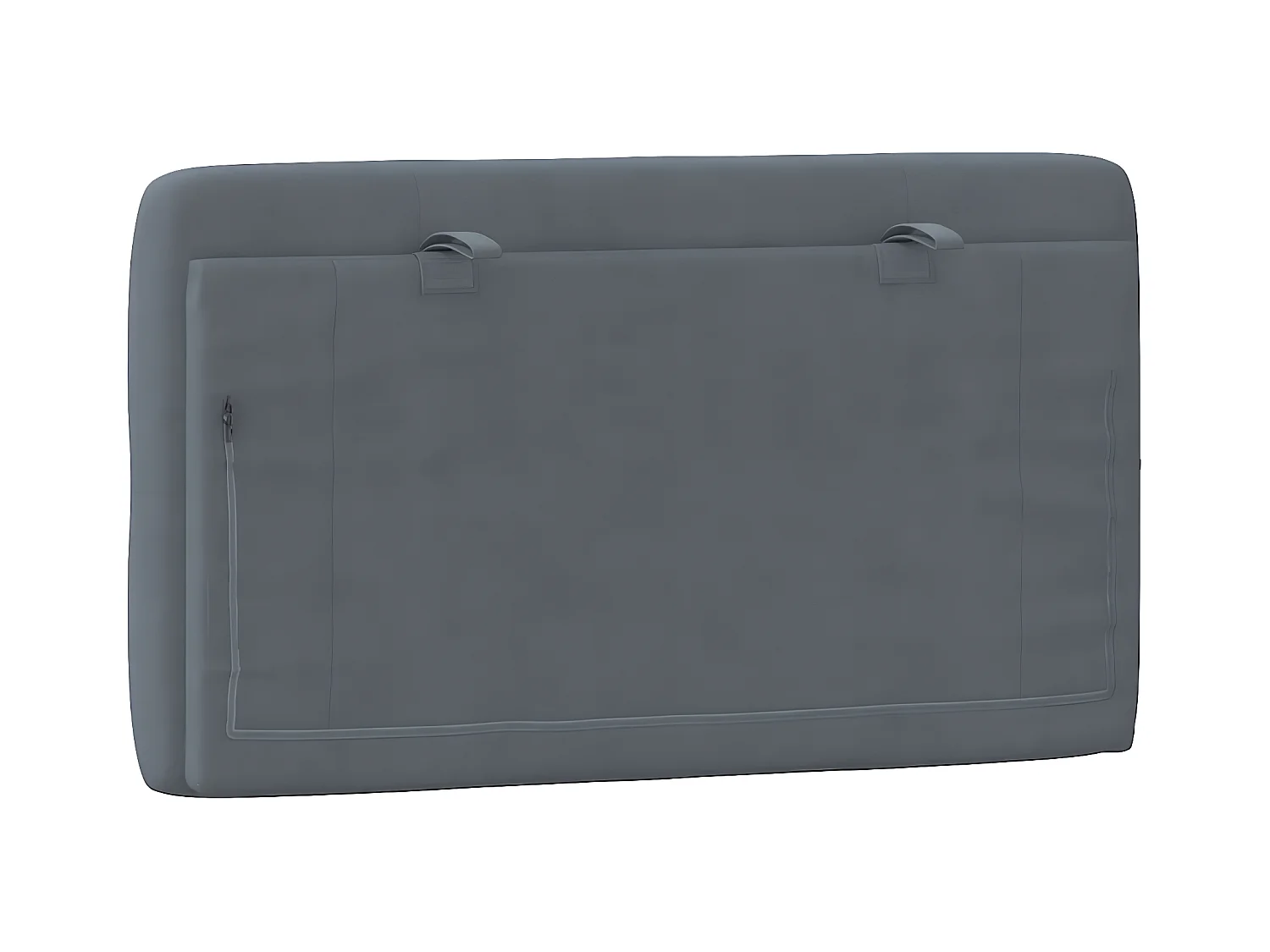 Coussin de tête de lit gris foncé 80 cm velours