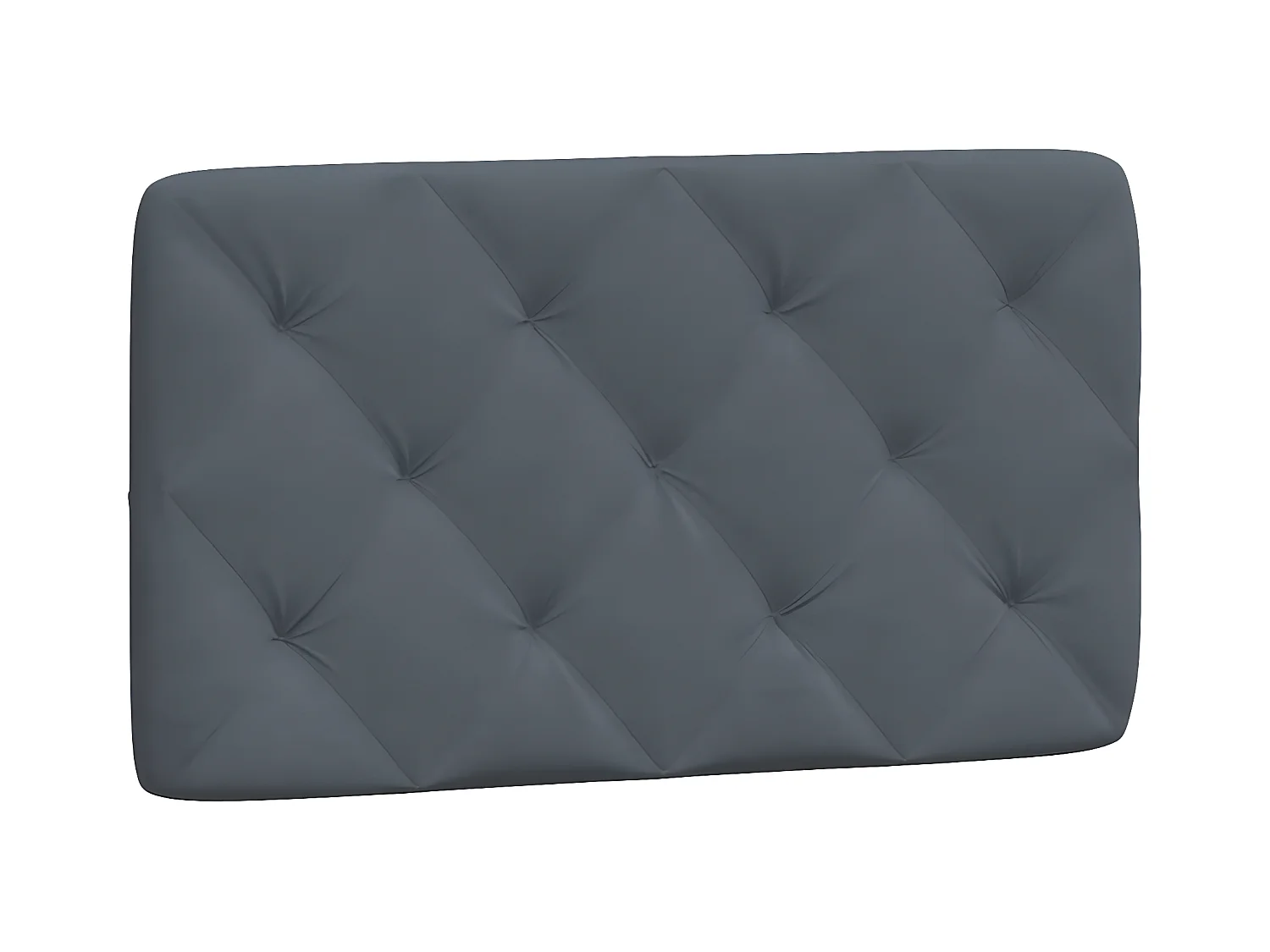 Coussin de tête de lit gris foncé 80 cm velours