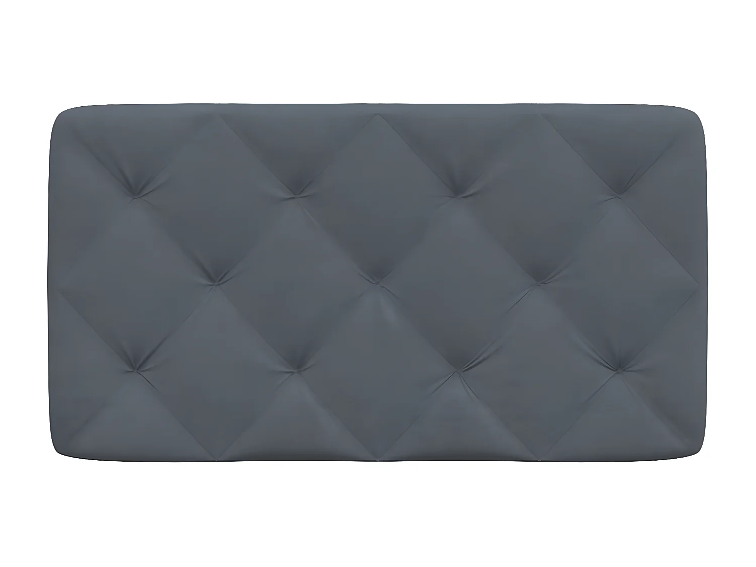 Coussin de tête de lit gris foncé 80 cm velours