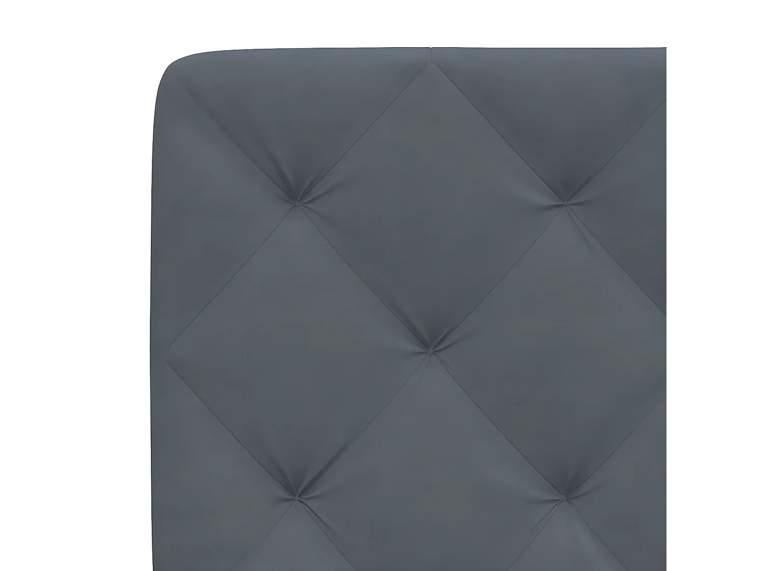 Coussin de tête de lit gris foncé 80 cm velours