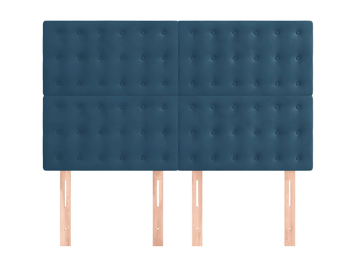 Têtes de lit 4 pièces Bleu foncé 72x5x78/88 cm Velours
