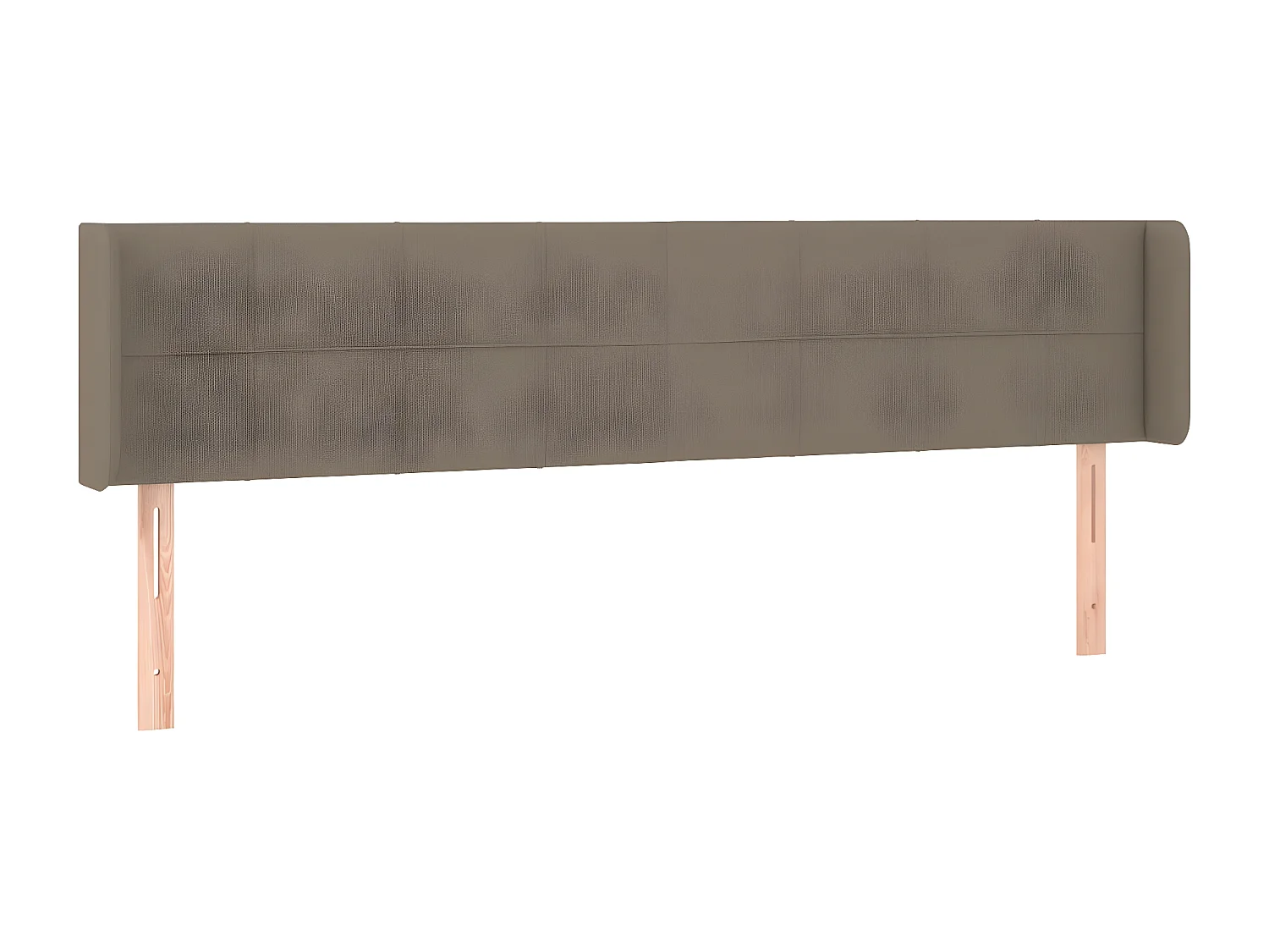 Tête de lit avec oreilles Taupe 183x16x78/88 cm Tissu