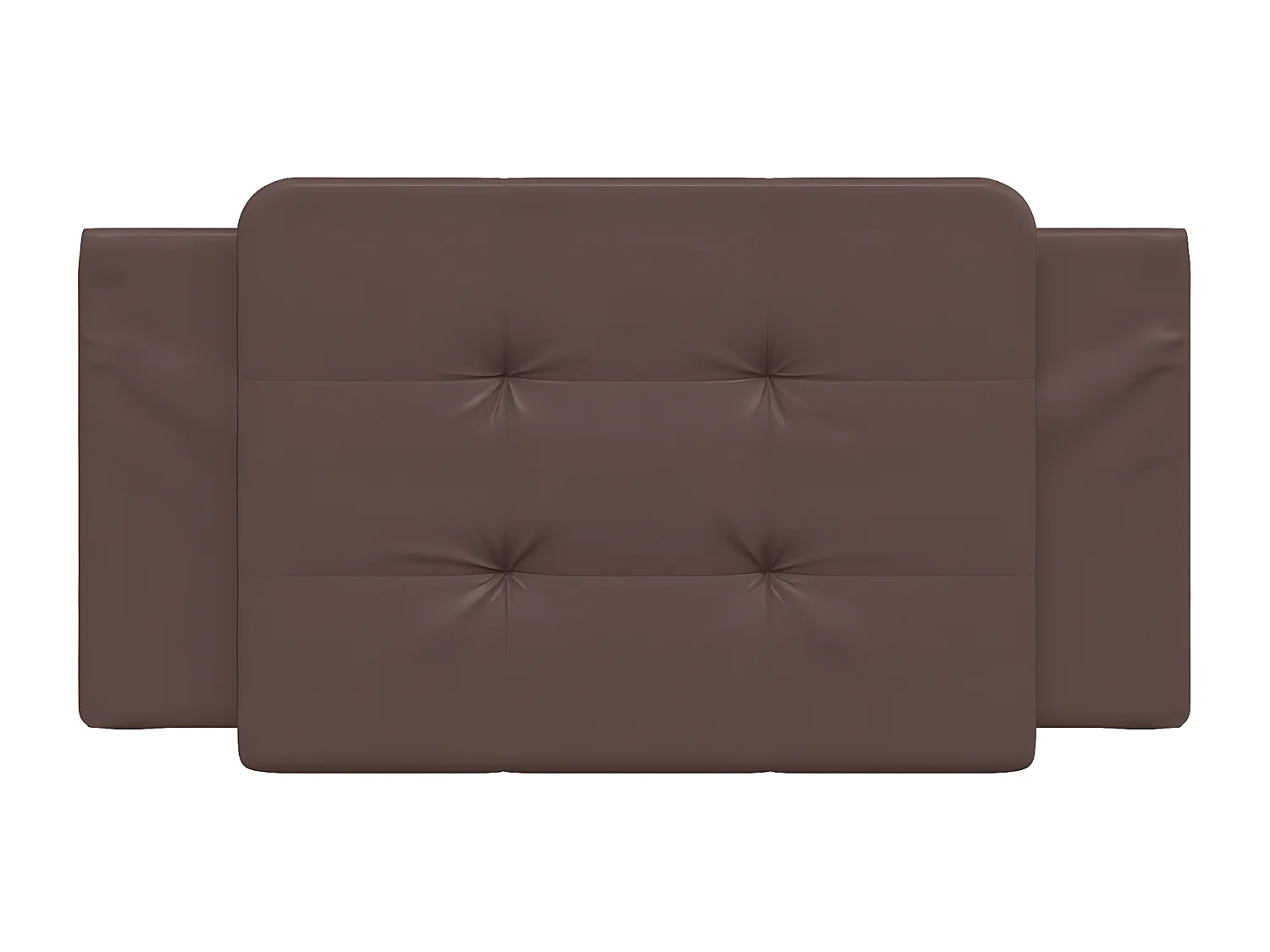 Coussin de tête de lit marron 100 cm similicuir