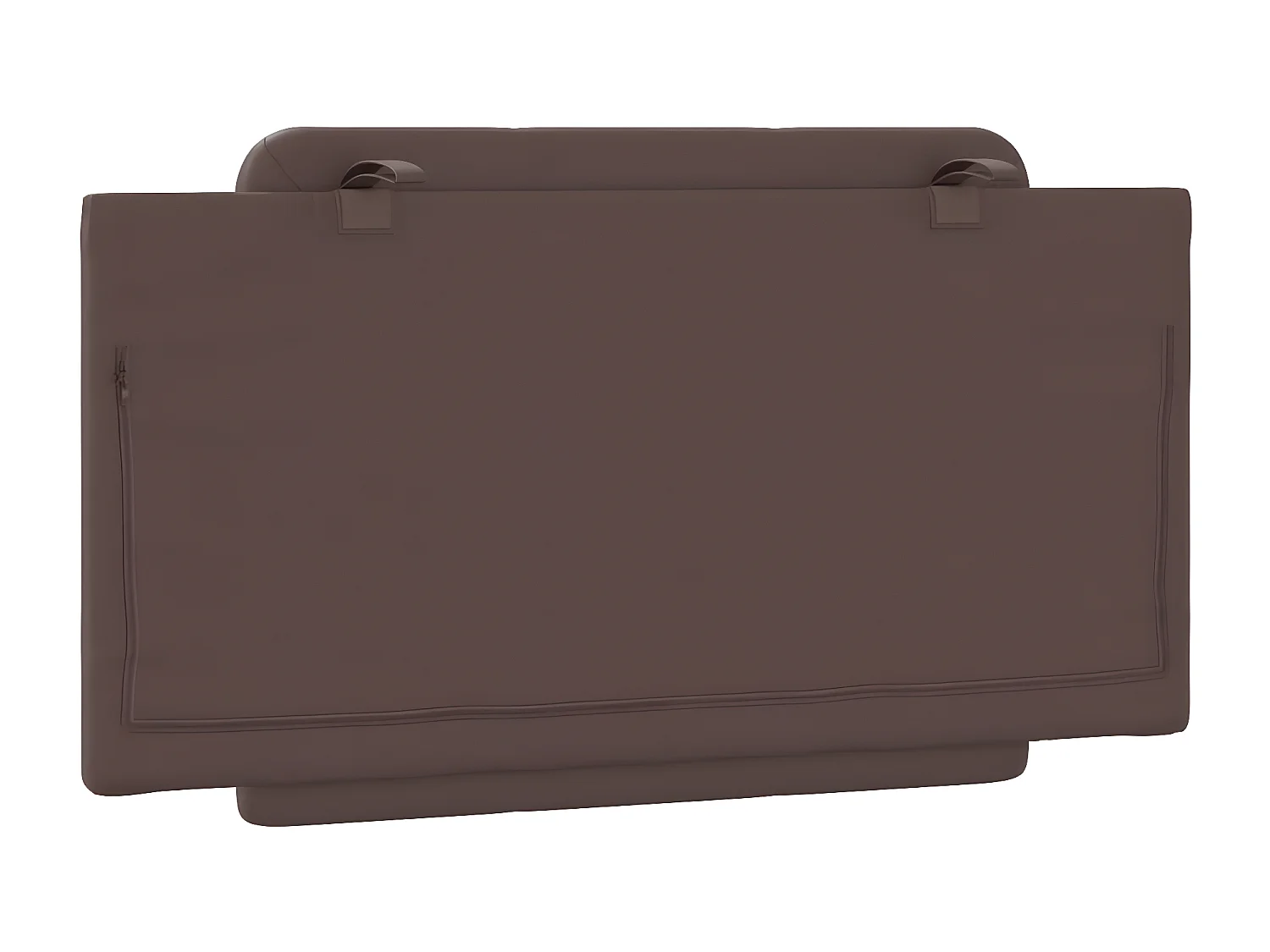 Coussin de tête de lit marron 100 cm similicuir